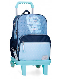 MOCHILA ADAP. 40CM 2C. C/CARRO. PJL NONI DENIM